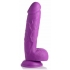 Pop 8.25in Dildo with Balls - Purple