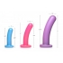 Strap U Triple Peg Dildo Set with Remote - Multi-Color