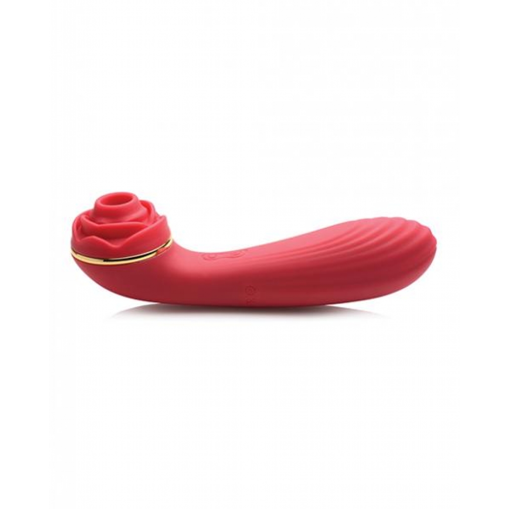 Inmi Bloomgasm Passion Petals Suction Rose Vibrator - Red