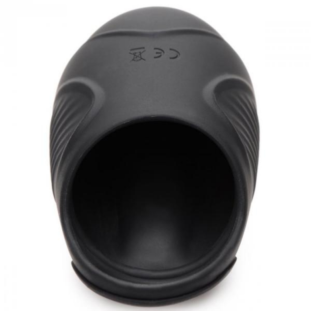 Trinity Men Vibrating Silicone Ball Sack in Black