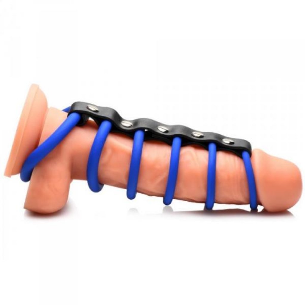 Strict Gates Of Hell Silicone Chastity Device - Blue