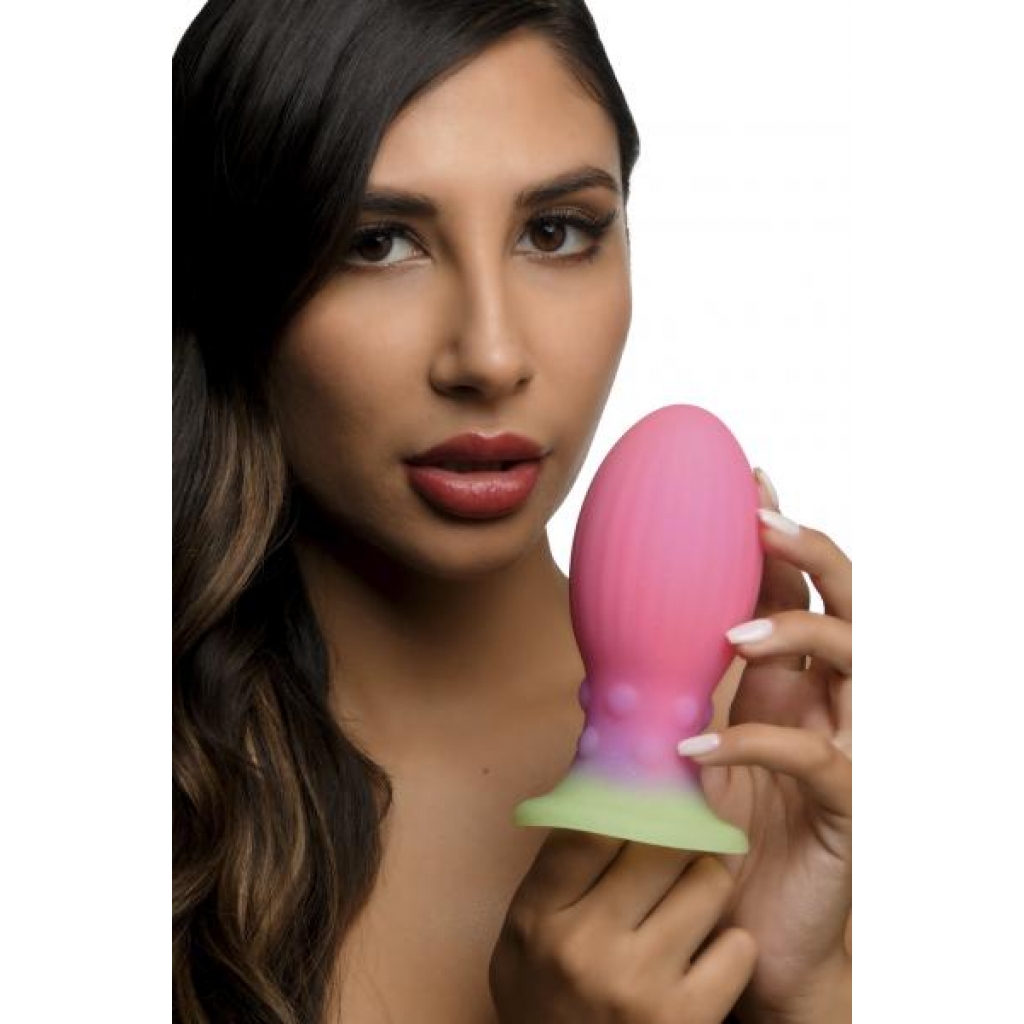 Creature Cocks Xeno Egg Glow In The Dark Silicone Egg - Pink