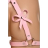 Strict Bondage Harness with Bows - Pink M/L