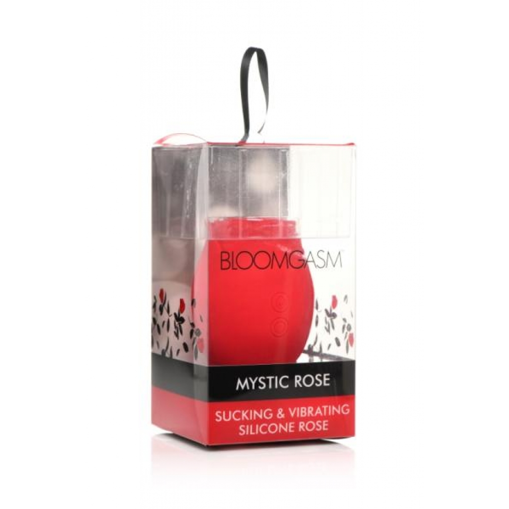 Bloomgasm Mystic Rose Sucking & Vibrating Silicone Rose - Red