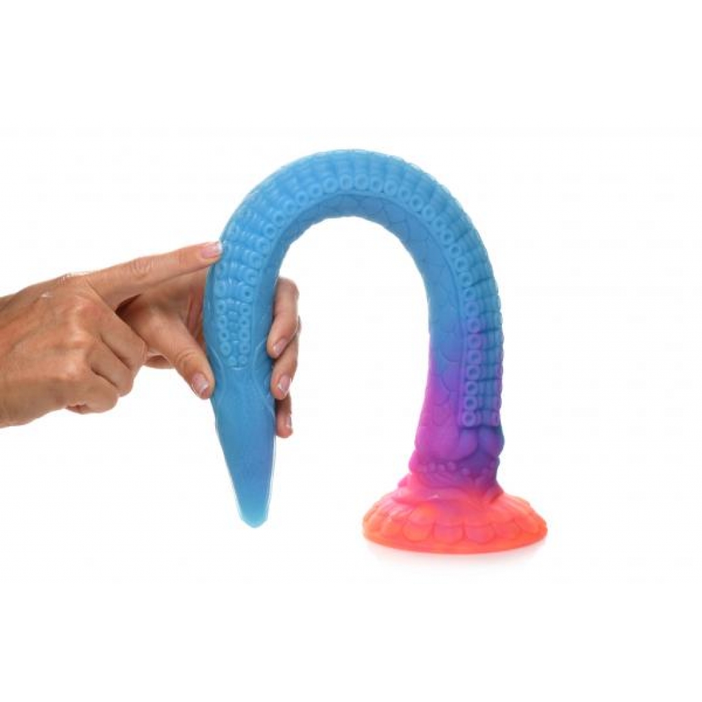 Creature Cocks Makara Glow In The Dark Silicone Snake Dildo - Multi-Color