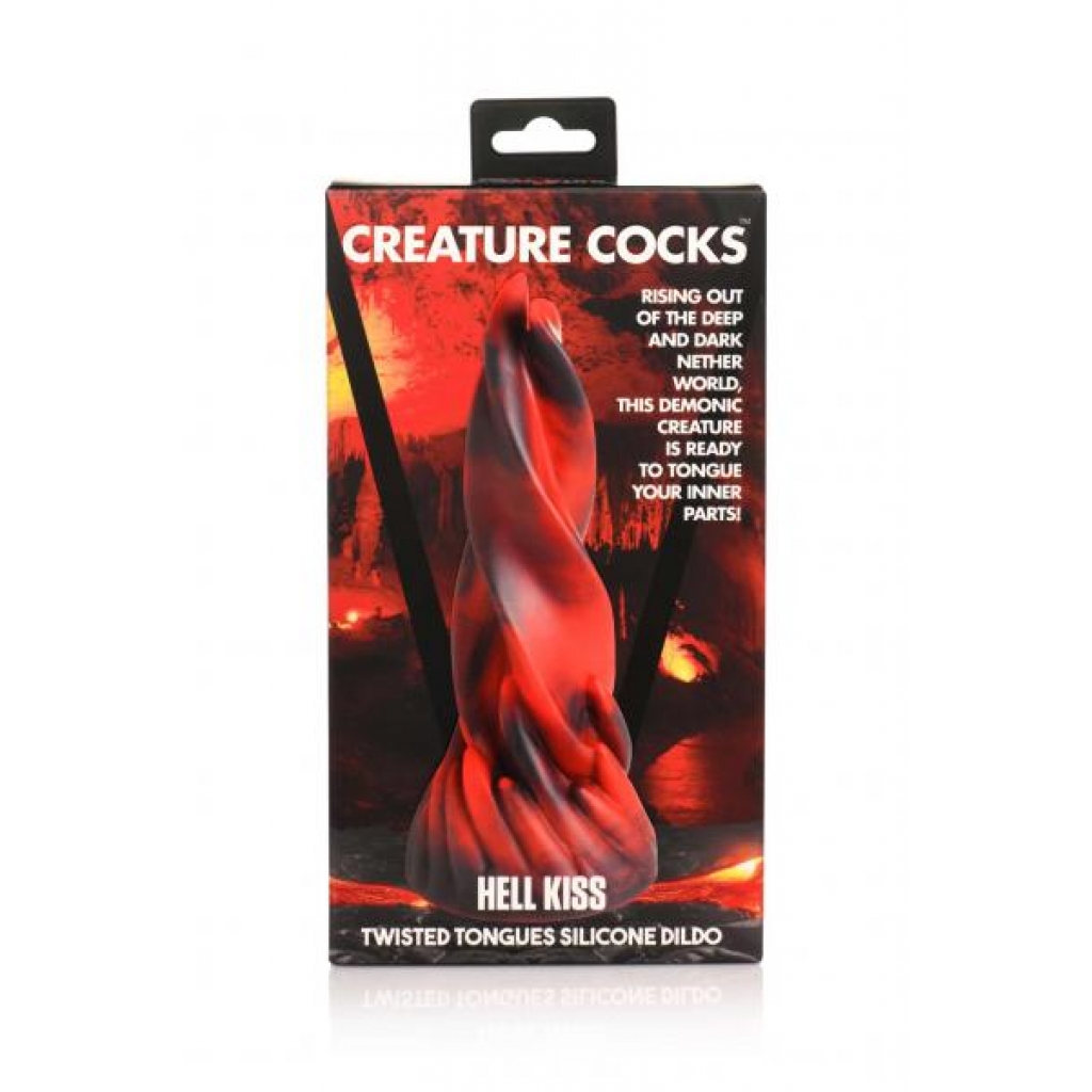 Creature Cocks Hell Kiss Twisted Silicone Dildo - Multi-Color