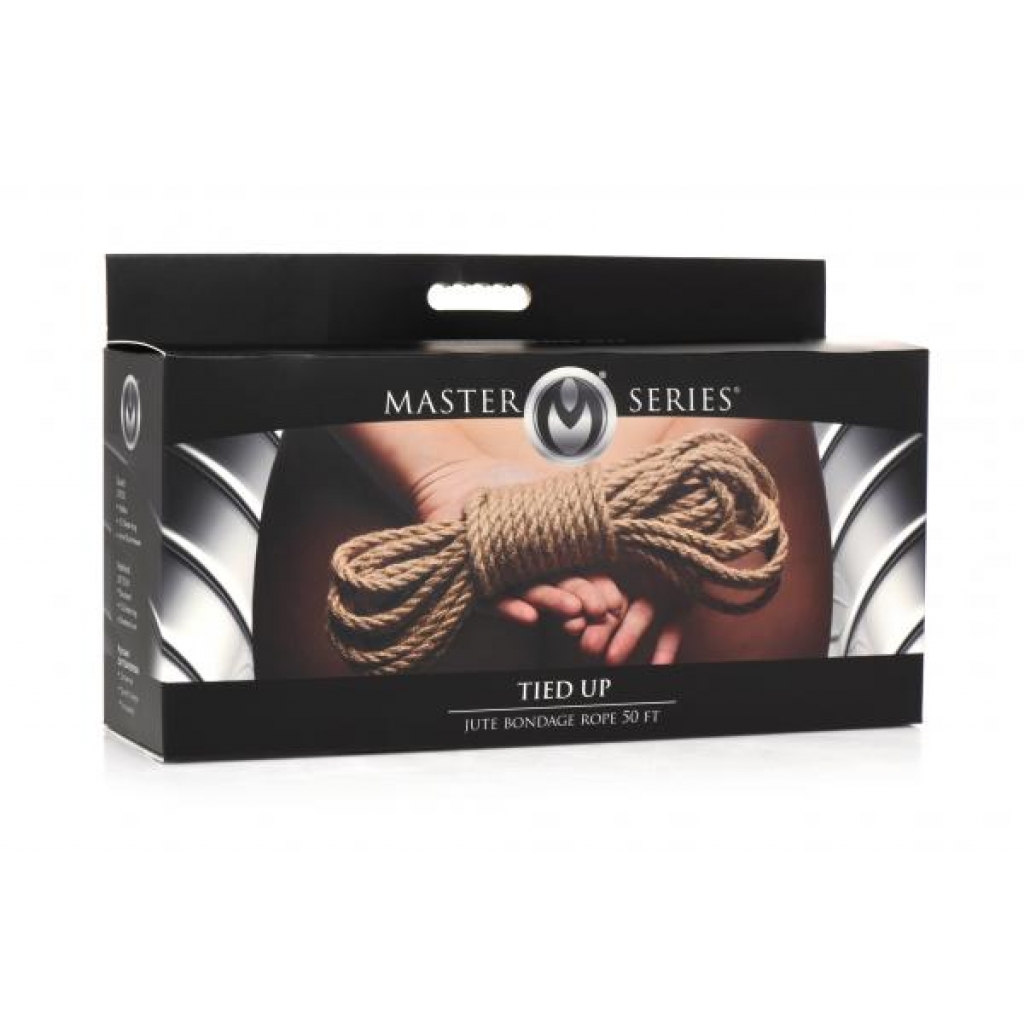 Master Series Tied Up Jute Bondage Rope 50ft Brown