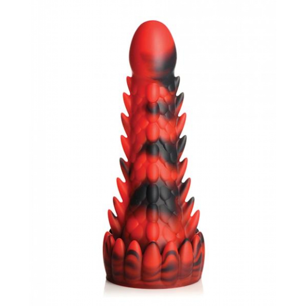 Creature Cocks Demon Rising Scaly Dragon Silicone Dildo - Red