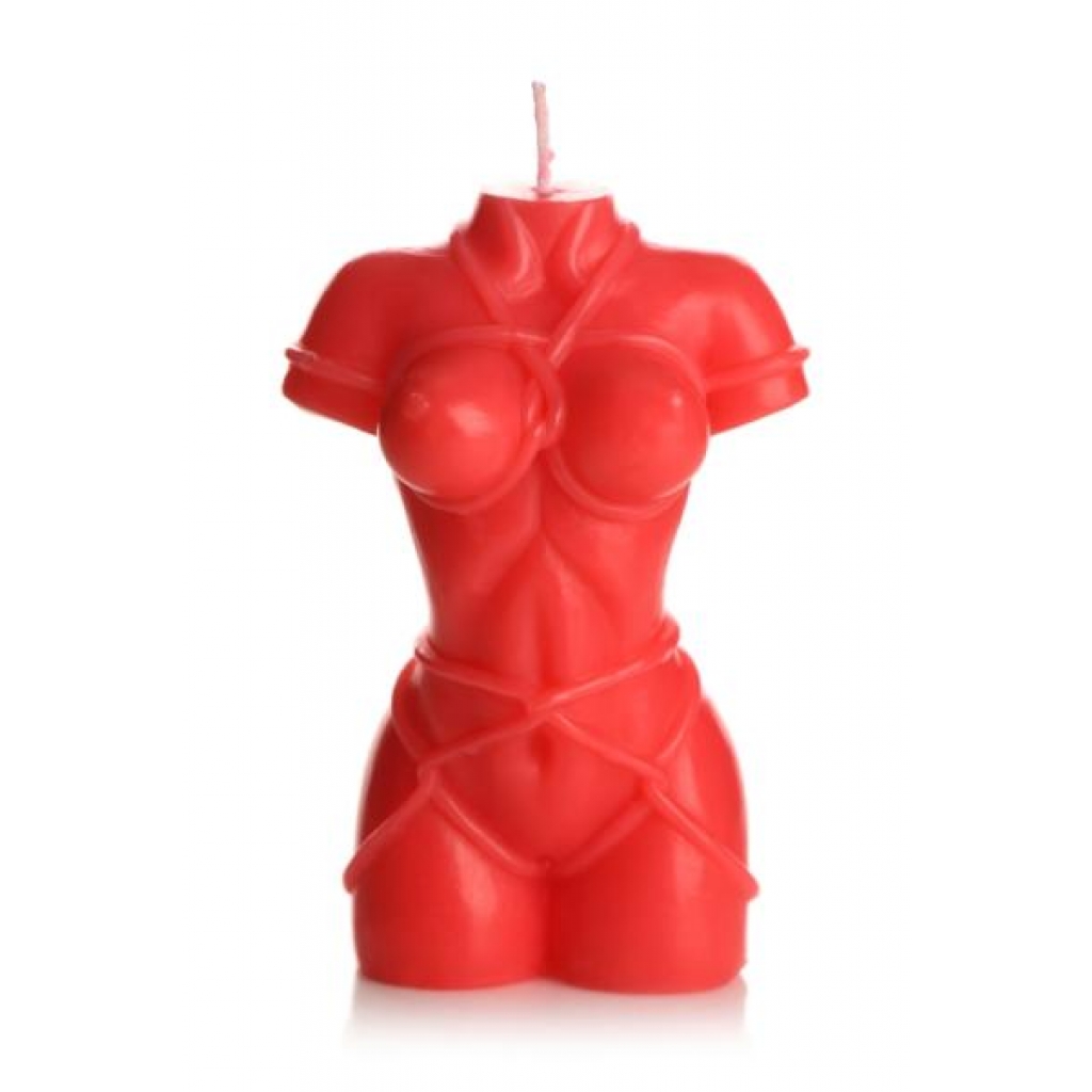 Bound Goddess Drip Candle - Elegant Red Design