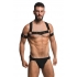 Master Series Elastic Chest Harness with Arm Bands - L/XL Gold