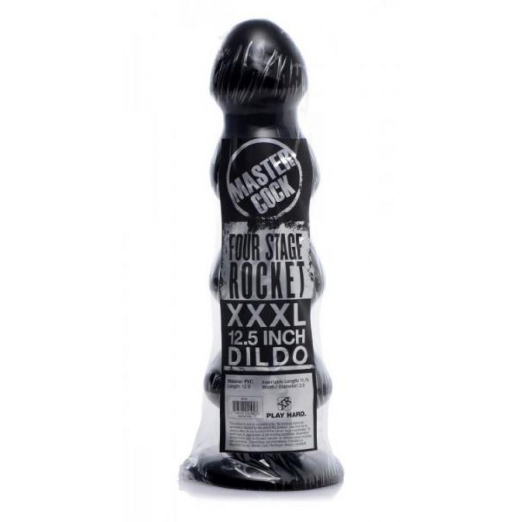 Master Cock Four Stage Rocket 12-Inch Dildo - Black