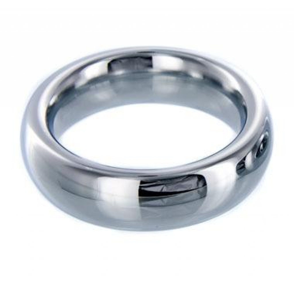 Stainless Steel 2-Inch Donut Cock Ring - Heavyweight Pleasure Accessory