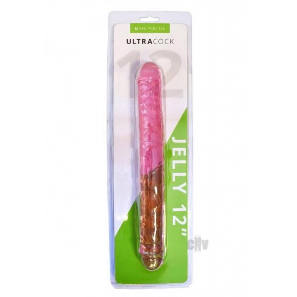 Myu Ultra Cock Double Ender - 12 Inches Pink Translucent