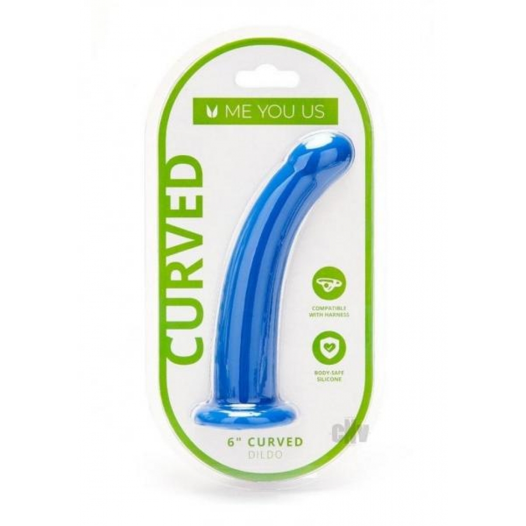 Myu Curved Silicone Dildo - 6 Blue