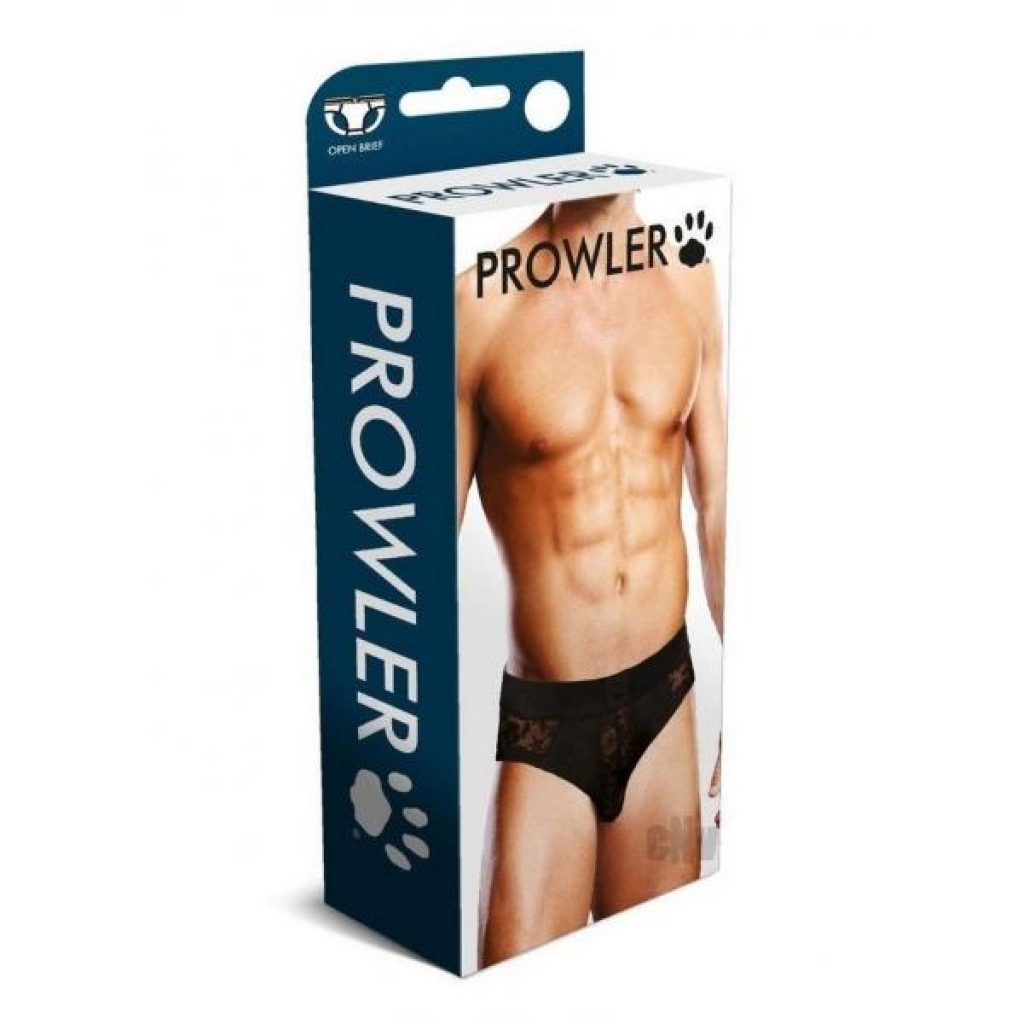 Prowler Black Lace Open Briefs - Large