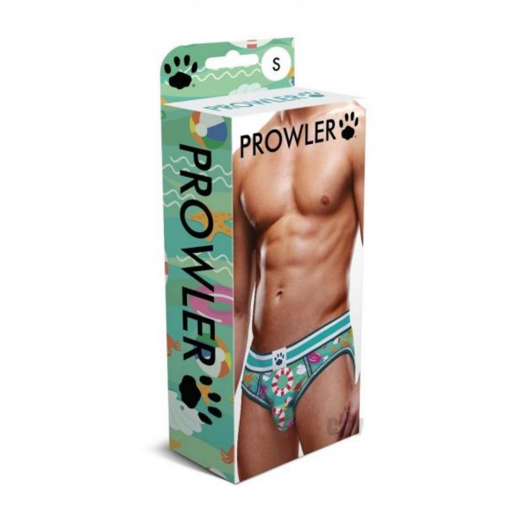 Prowler Beach Brief - Large Aqua