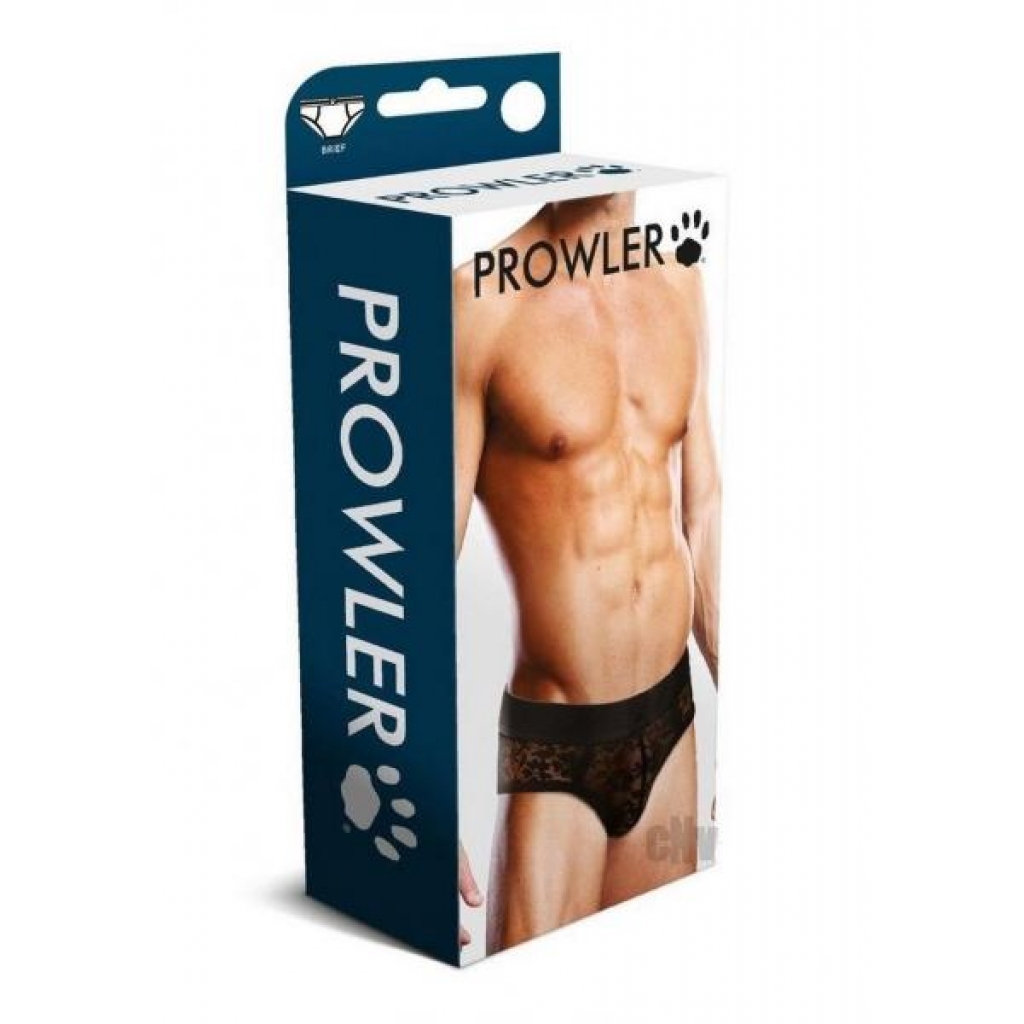 Prowler Black Lace Brief - XL