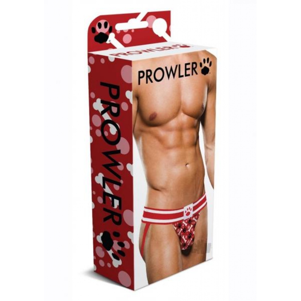 Prowler Signature Red Paw Print Jockstrap - Medium