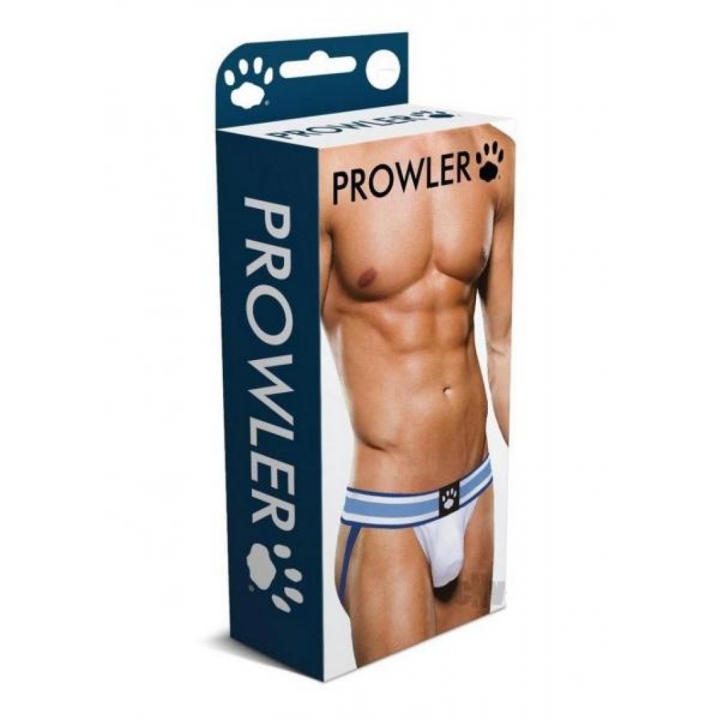 Prowler White/Blue Jockstrap - Small