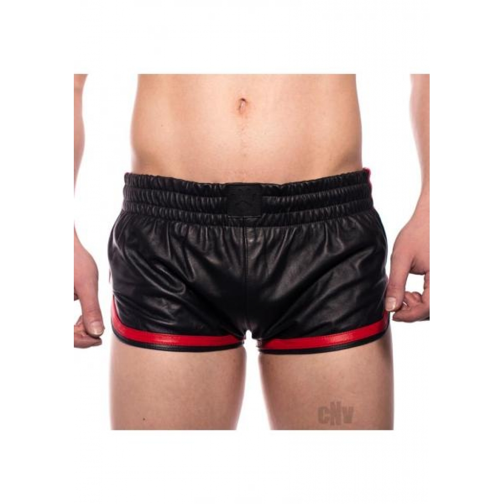 Prowler Red Leather Sport Shorts - Small