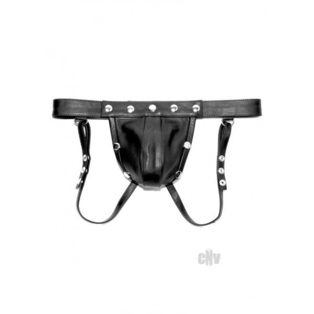 Prowler Red Leather Harness Jock - Black