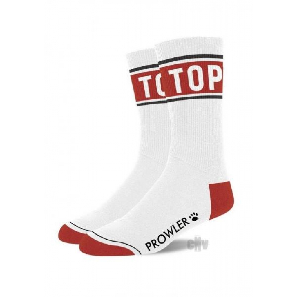 Prowler Top Socks - White/Red