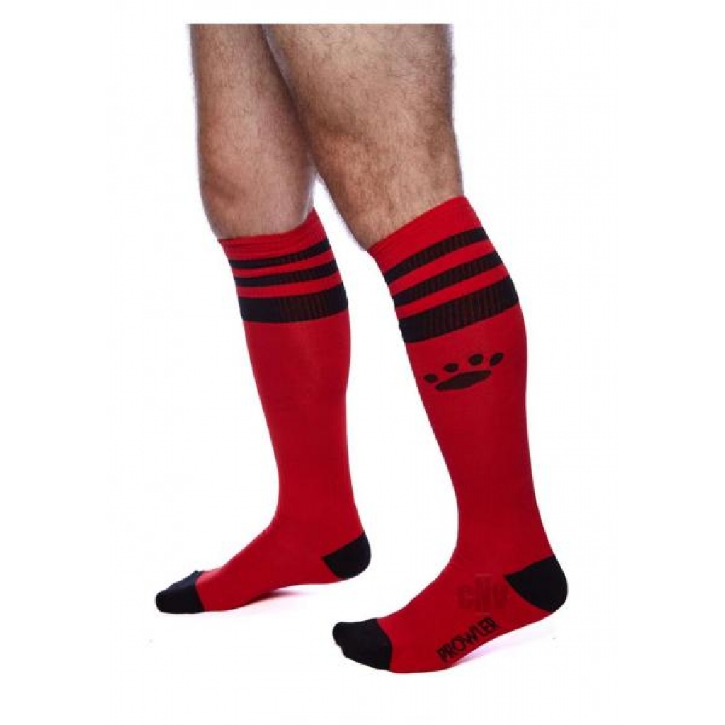 Prowler Red Football Socks - Red/Black