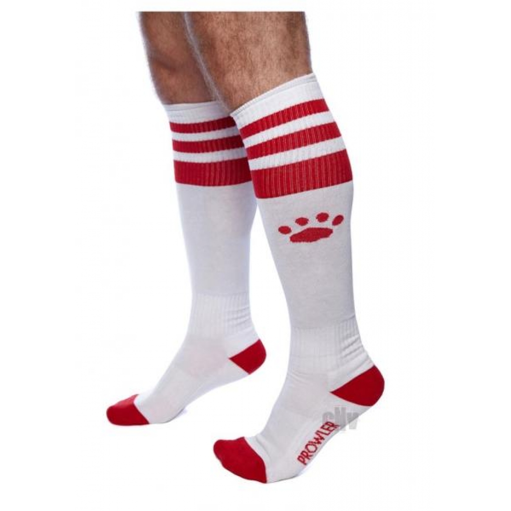 Prowler Red Football Socks - Stylish White/Red