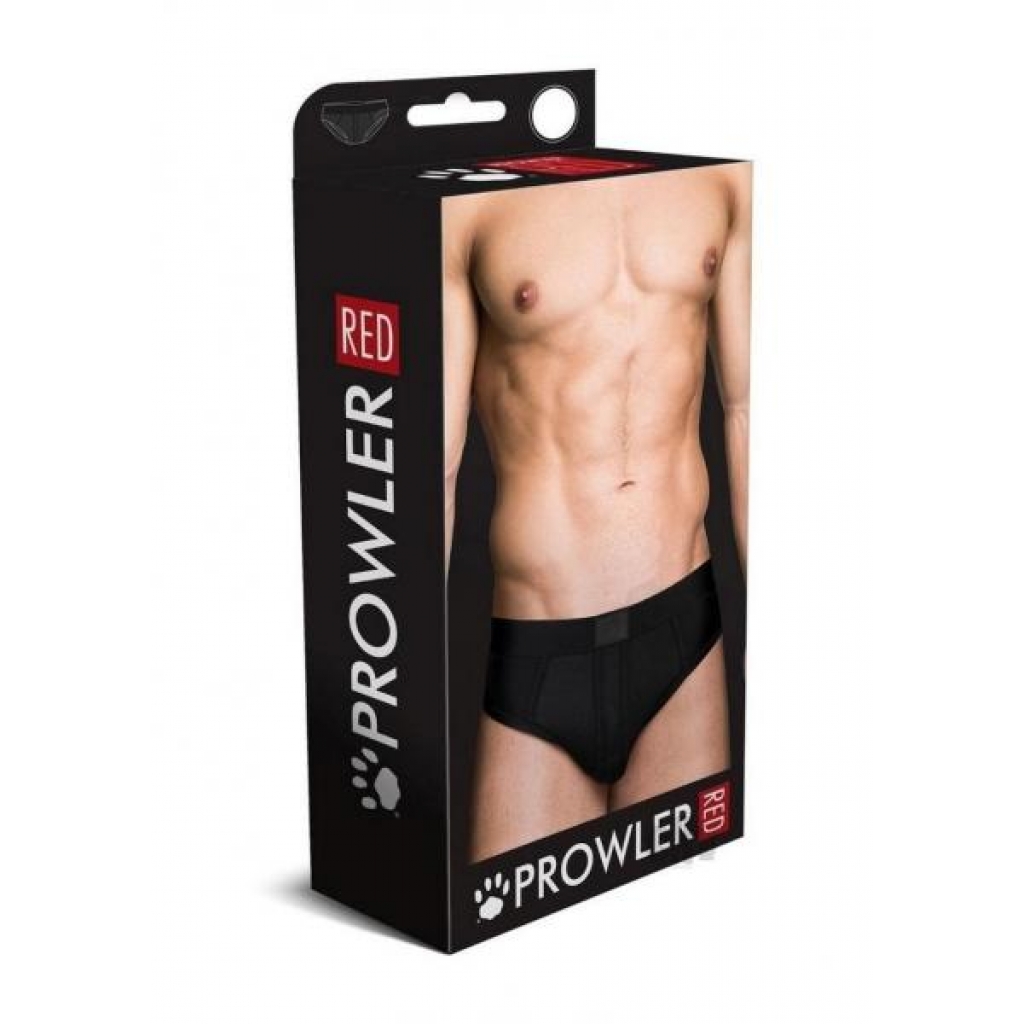 Prowler Red Ass-less Brief - Black Medium