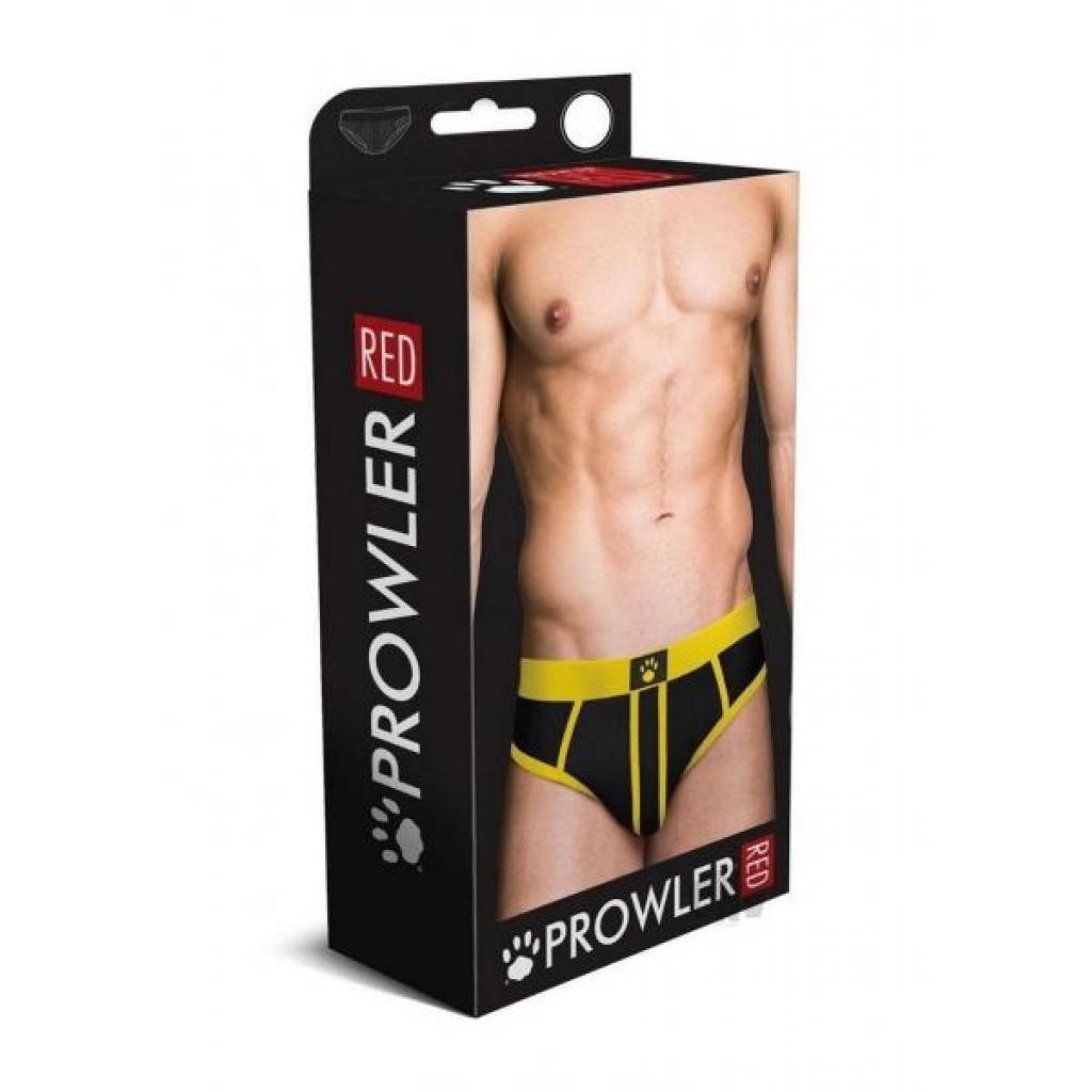 Prowler Red Ass-less Brief - Yellow - Large