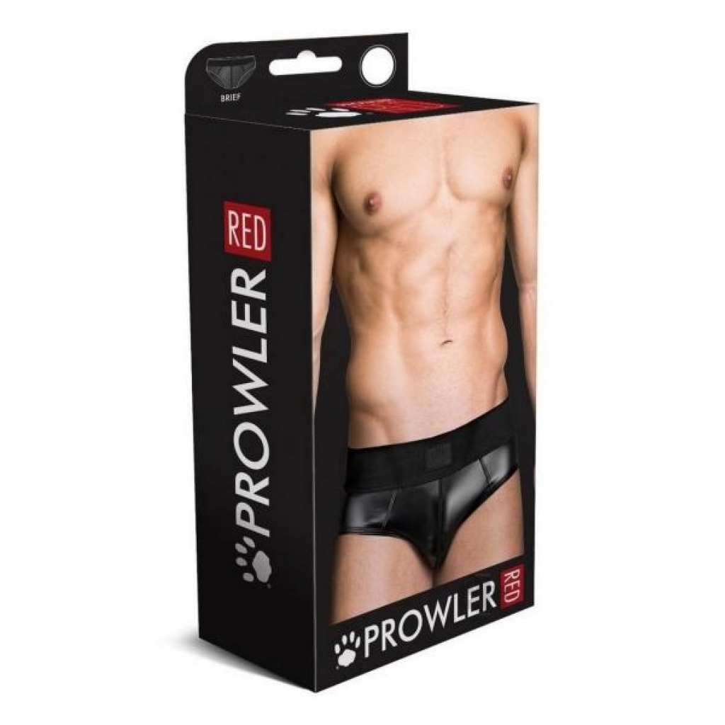 Prowler Red Wetlook Brief - Black Large