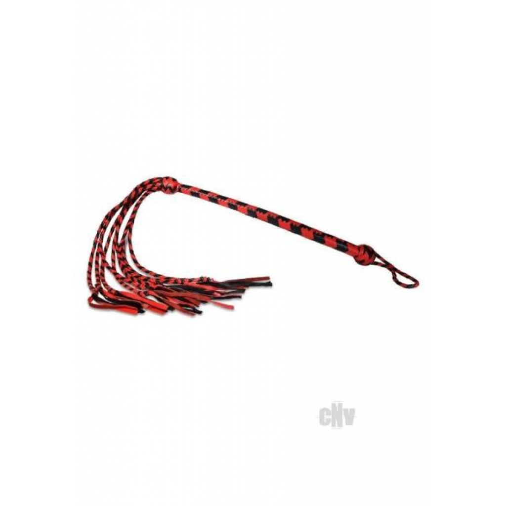 Prowler Red Long Handle Flogger - Red/Black