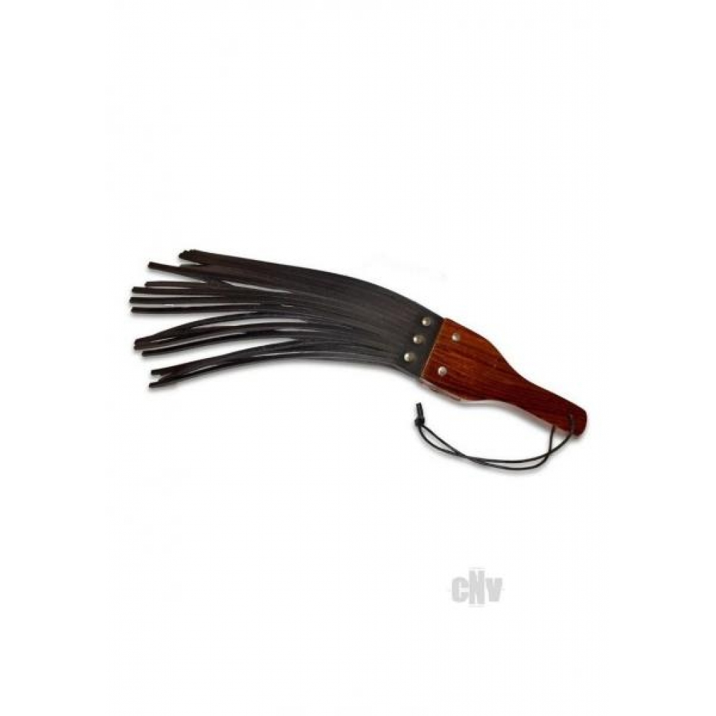 Prowler Red Leather Wood Fringe - Black