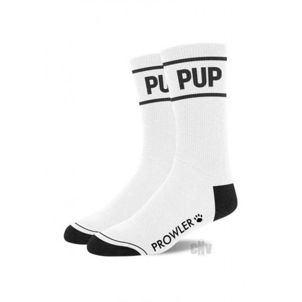 Prowler Red Pup Socks - White