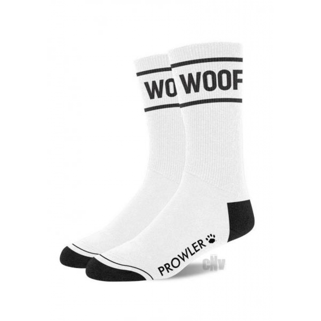 Prowler Red Woof Socks in White