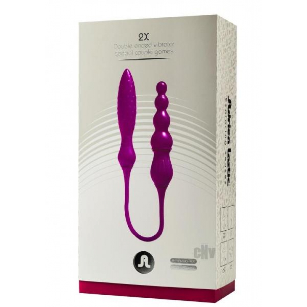 2x Double Vibrator - Sensational Dual Pleasure - Purple