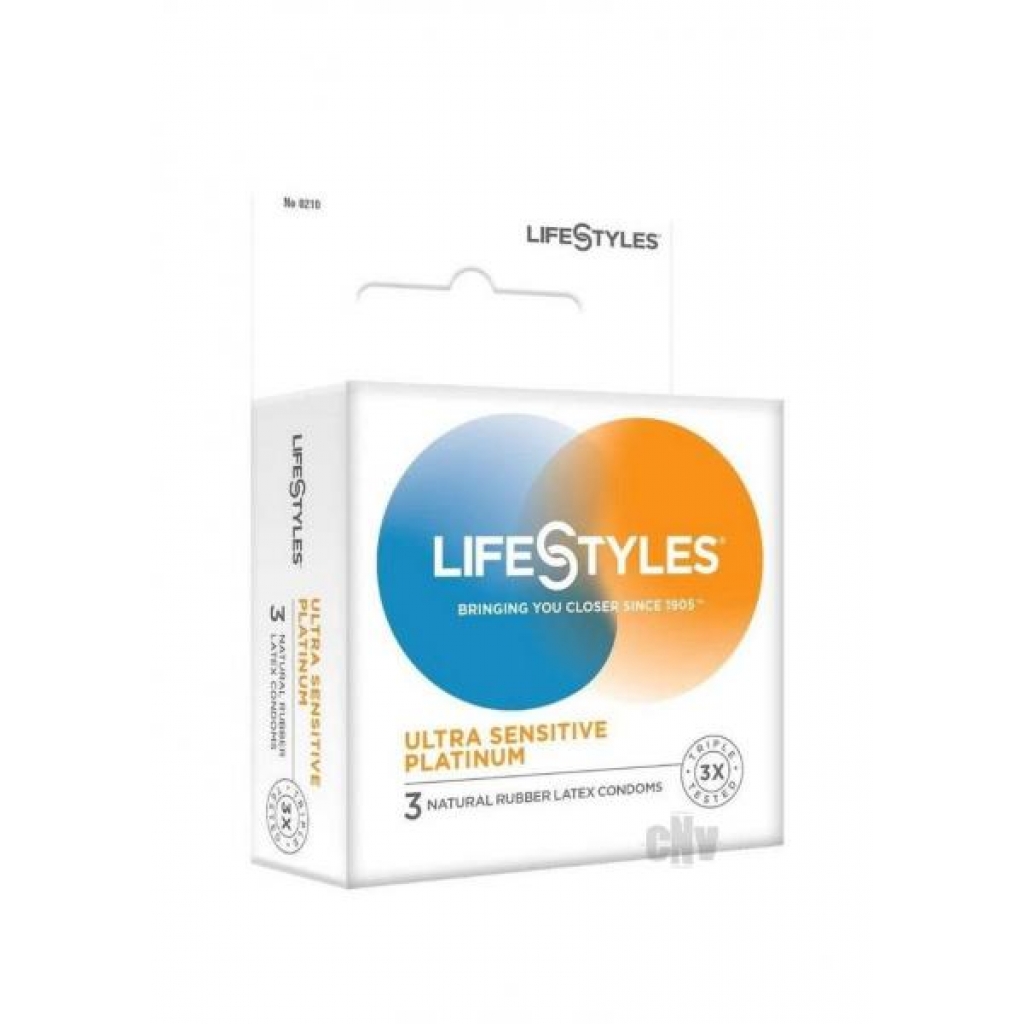 Lifestyles Ultra Sensitive Platinum 3pk - Latex Condoms