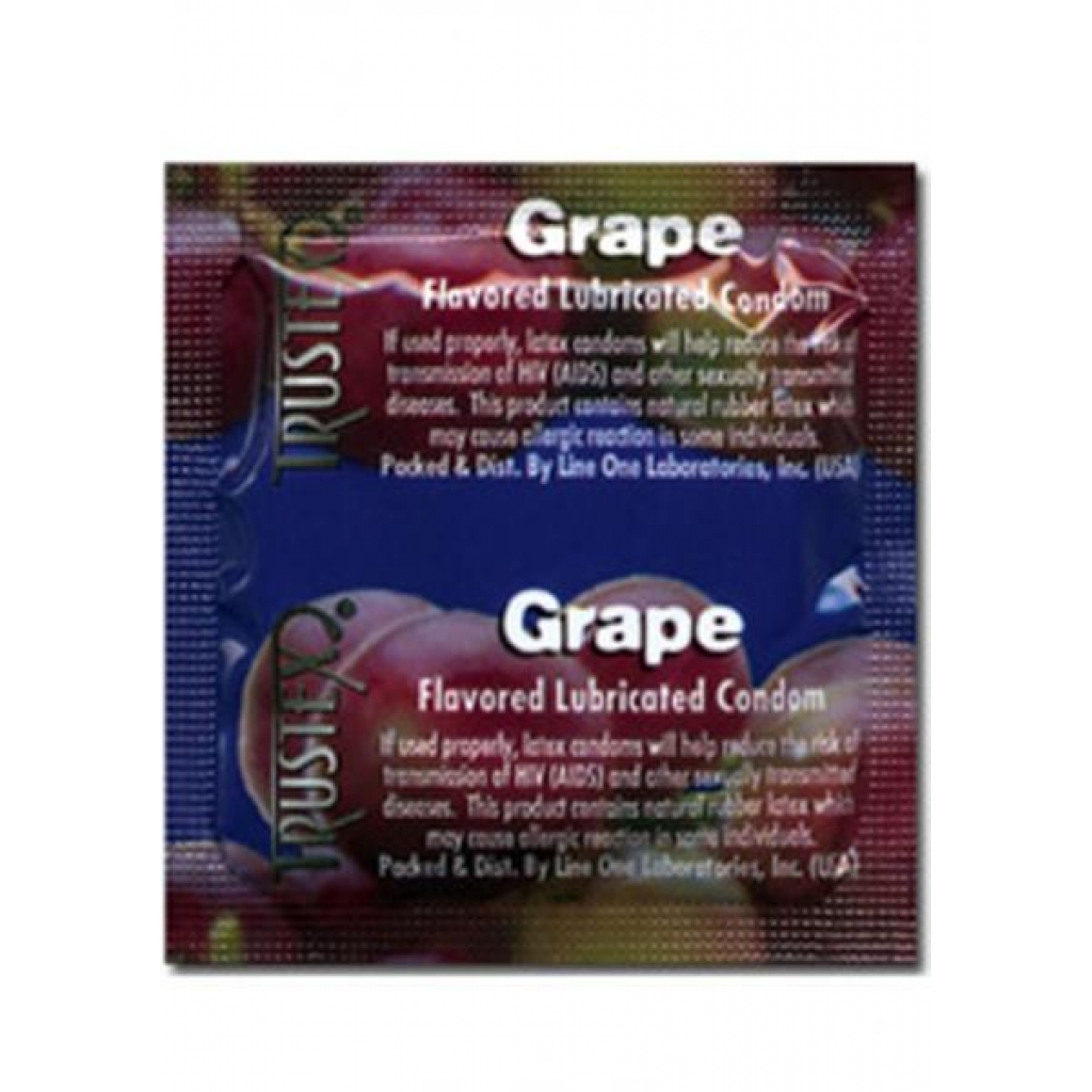 Trustex Grape Flavored Lubricated Condoms - 3 Pack