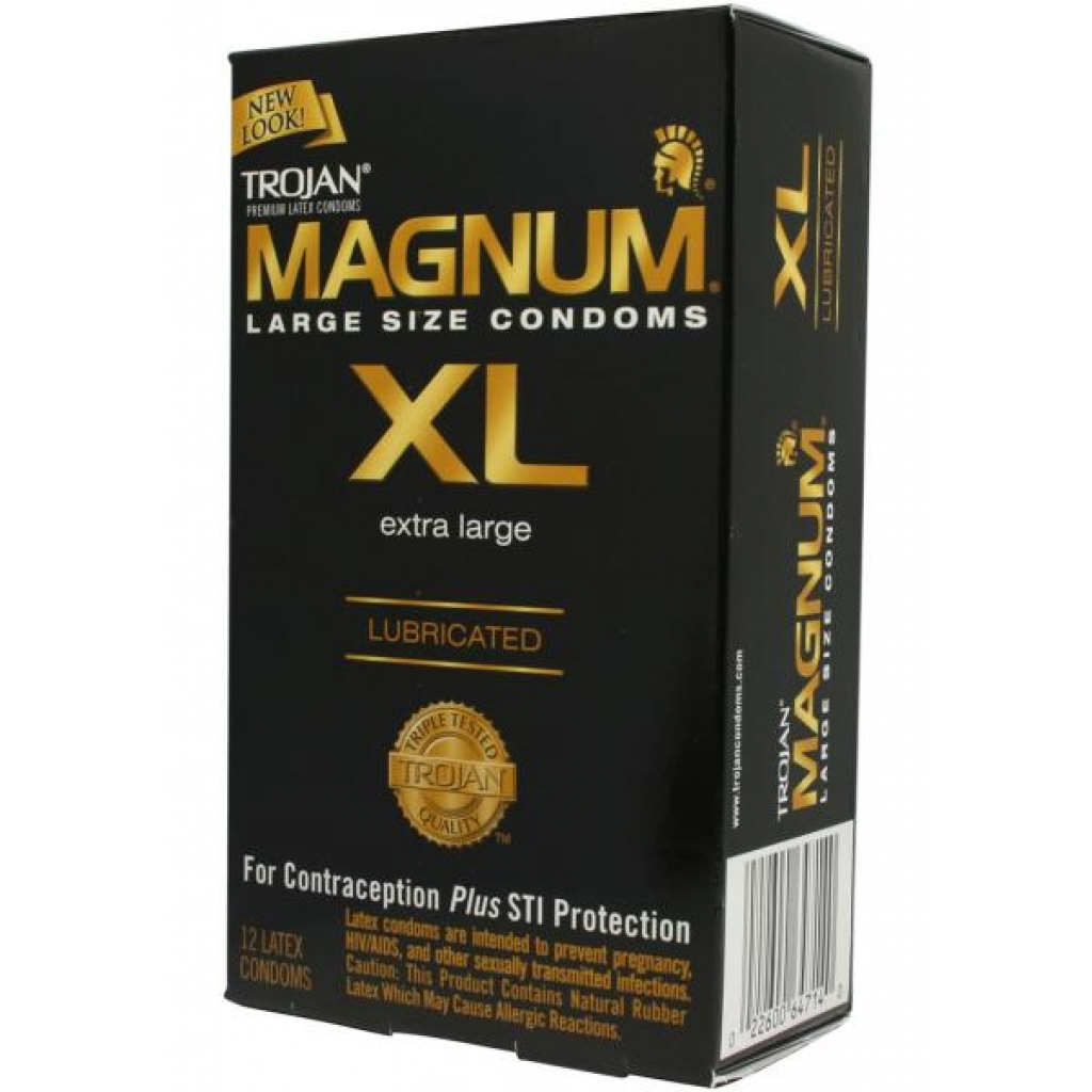 Trojan Condom Magnum Extra Large Lubricated - 12 Pack XL