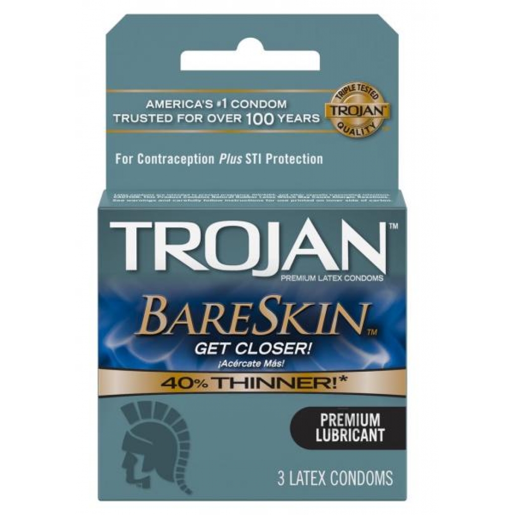 Trojan Bareskin Condoms - 3's Clear