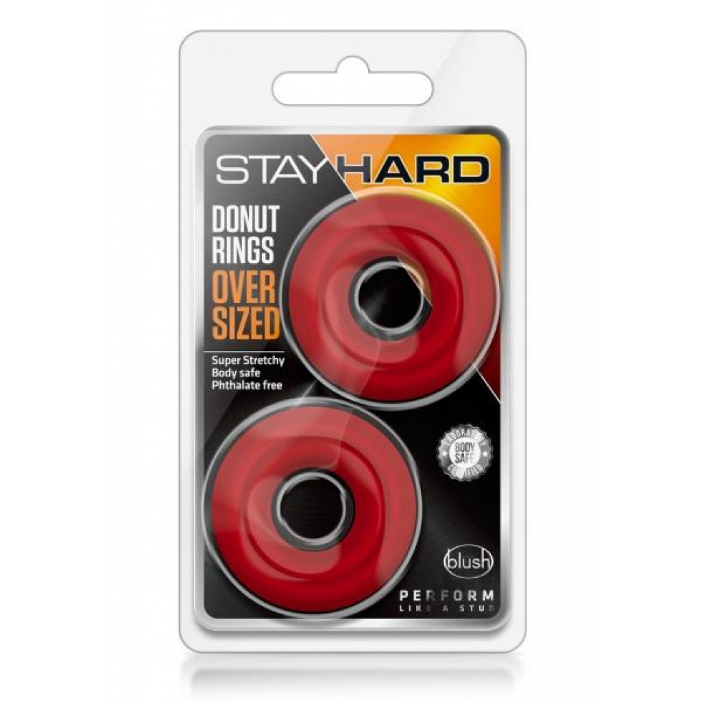 Stay Hard Donut Rings - Oversized Red