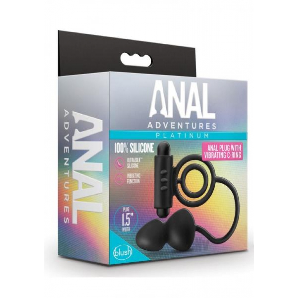 Anal Adventure Platinum Plug with Vibe and C-Ring