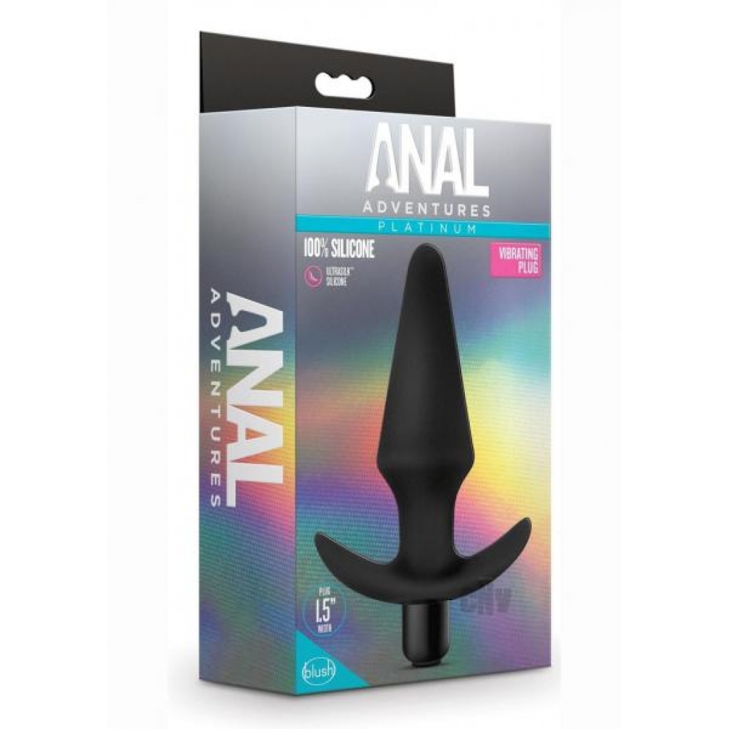 Anal Adv Platinum Silicone Vibe Plug - Black