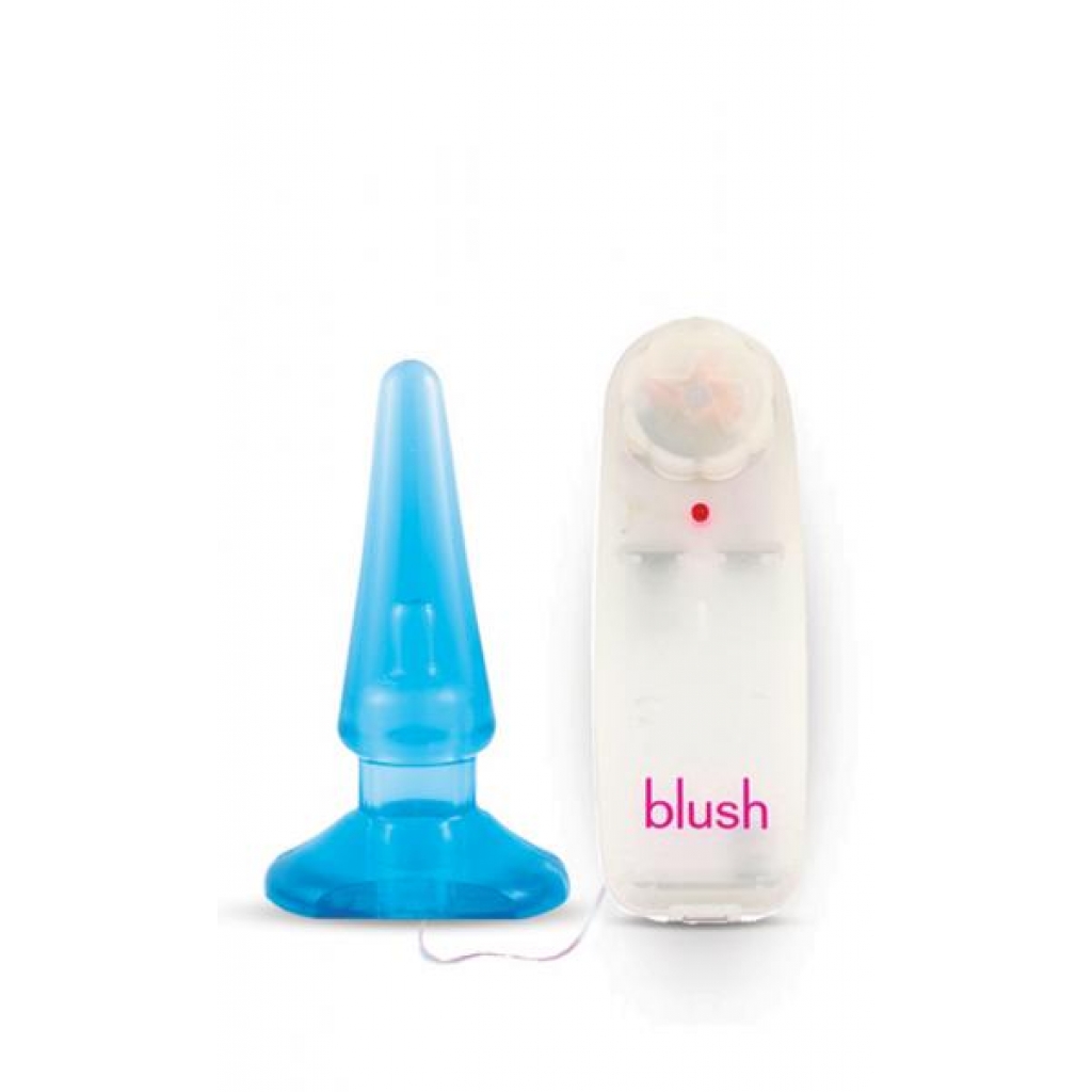 Basic Anal Pleaser Vibrating Plug - Blue, Small/Medium