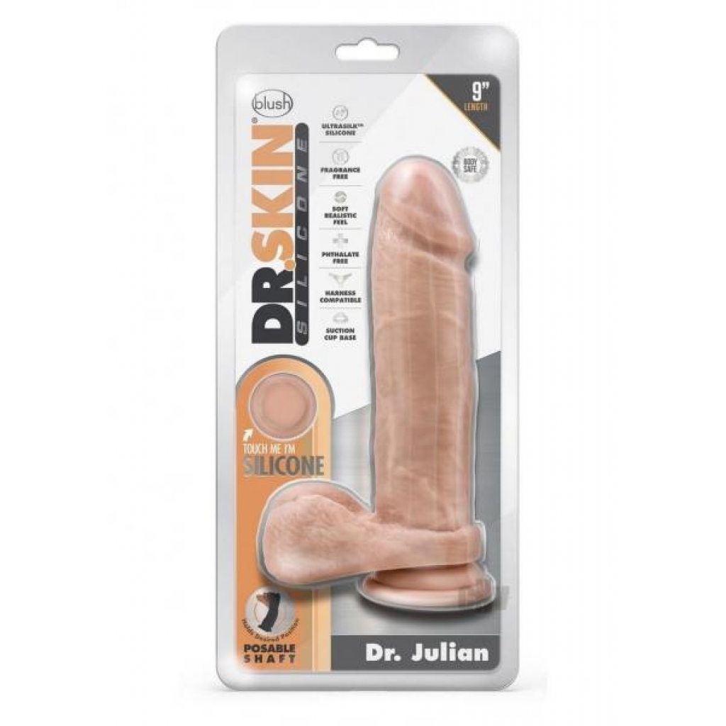 Dr Skin Silic Dr Julian 9 Dildo - Vanilla Nude