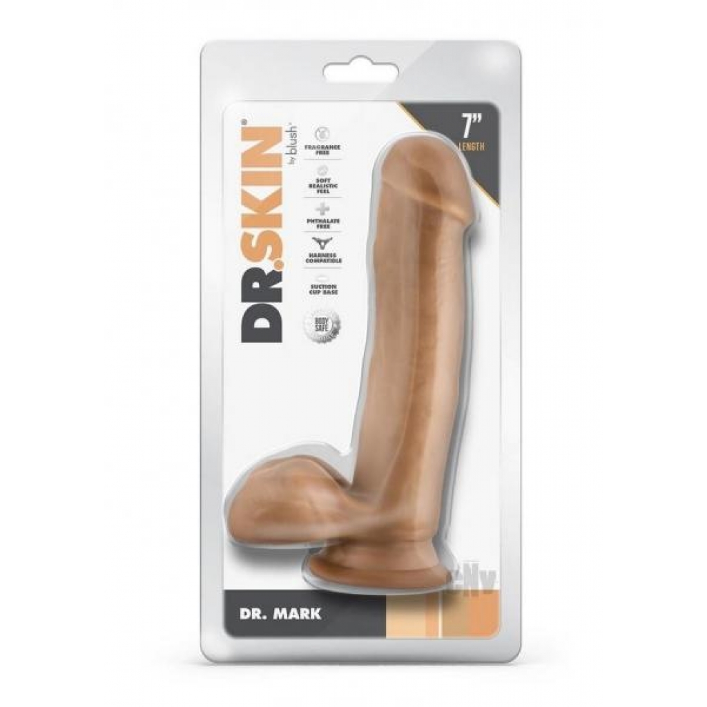 Dr. Skin Mr. Mark 7 Dildo with Balls - Tan