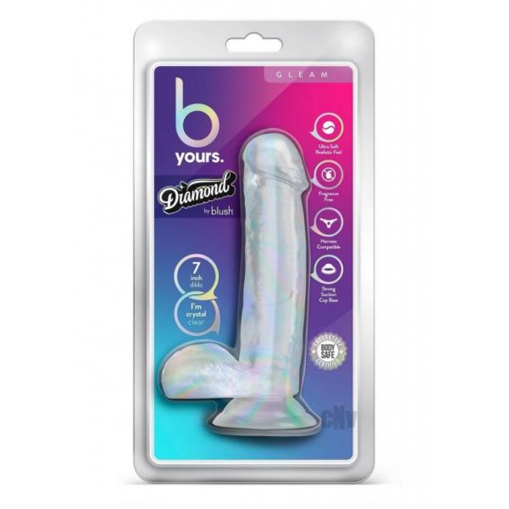 B Yours Diamond Gleam 7 - Clear Dildo