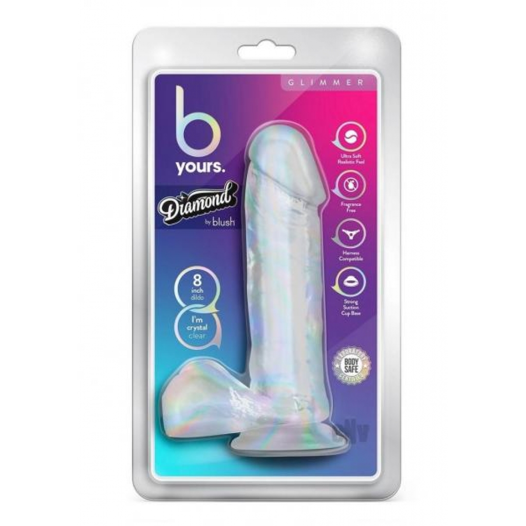 B Yours Diamond Glimmer 8 Clear Dildo