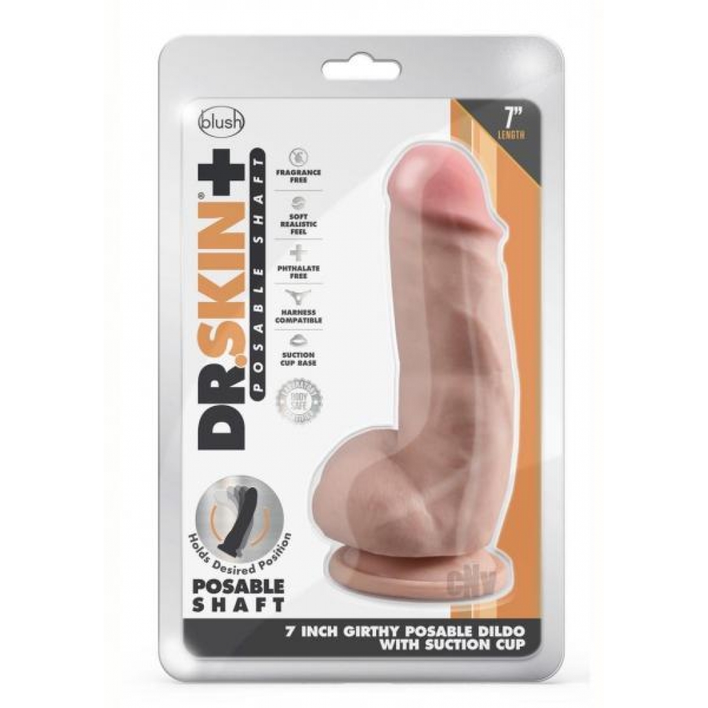 Dr Skin Plus Girth Pose Dildo - 7 Vanilla