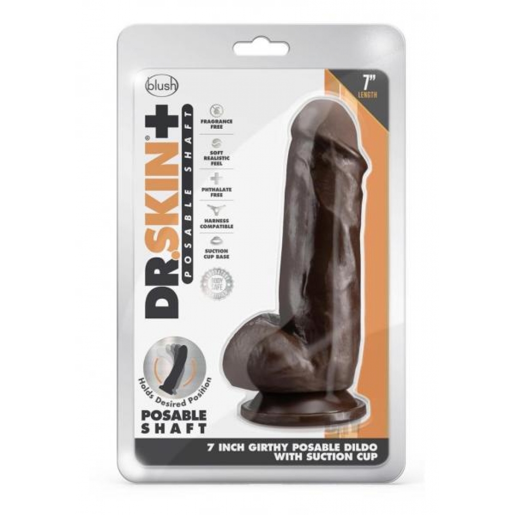 Dr. Skin Plus Girth Pose Dildo 7 Choco